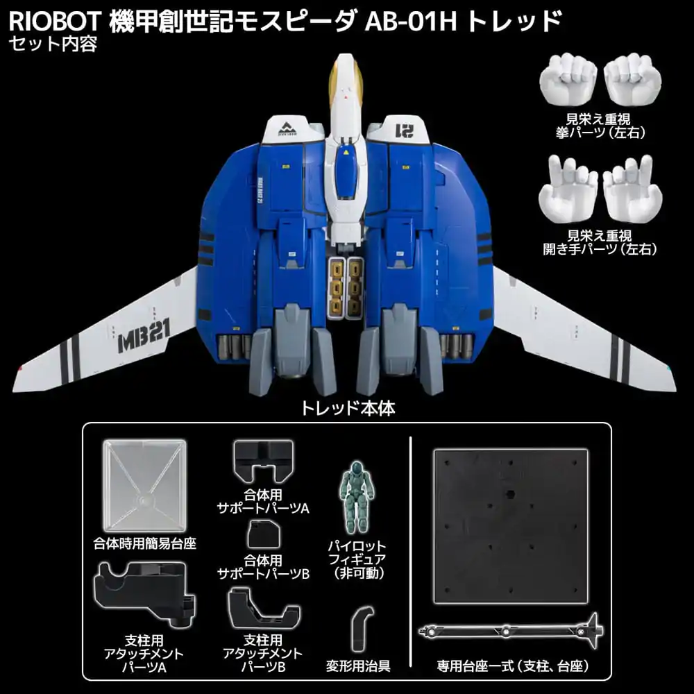 Genesis Climber Mospeada Riobot Figurina de Acțiune Diecast Riobot 1/48 148 AB-01H Tread 30 cm poza produsului