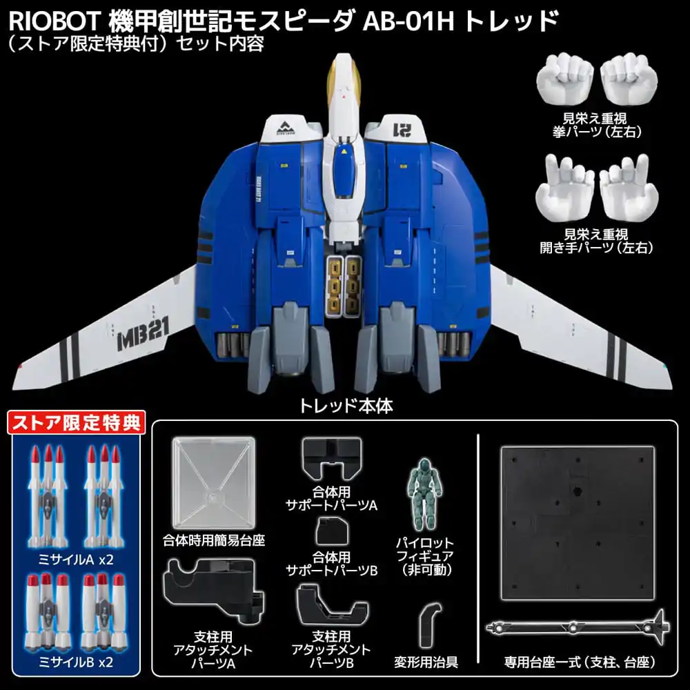 Genesis Climber Mospeada Riobot Figurina de Acțiune Diecast Riobot 1/48 148 AB-01H Tread 30 cm poza produsului