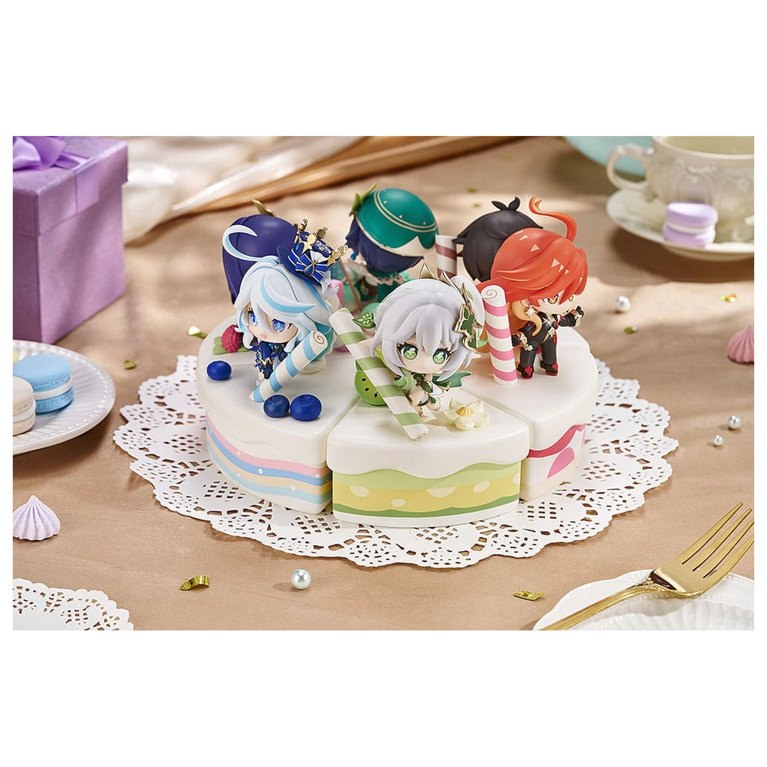 Genshin Impact Wondrous Travels Series Figurina Zhongli Chibi 12 cm poza produsului