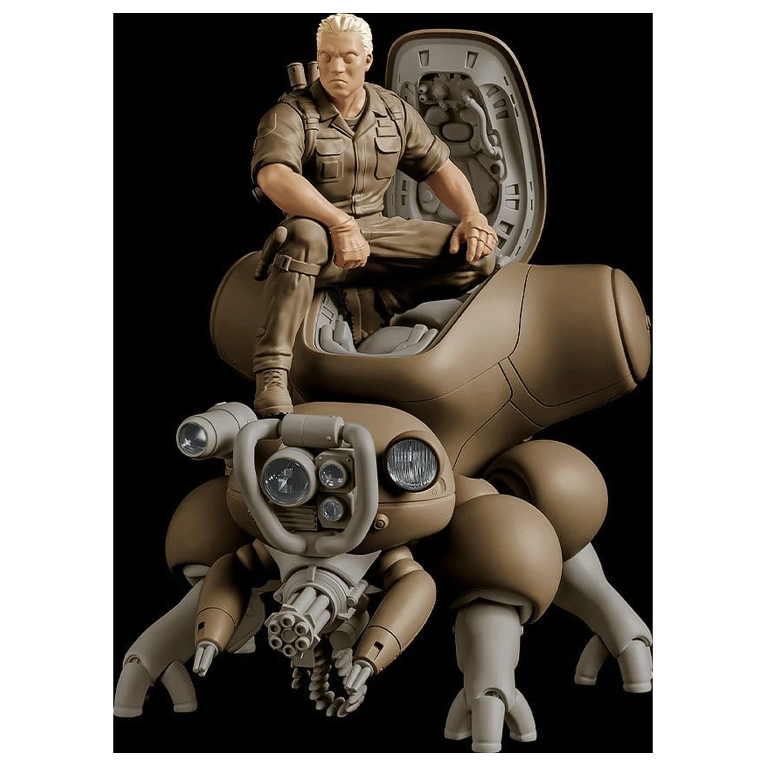 Ghost in the Shell PLAMAX minimum factory Kit de model din plastic Batou cu Fuchikoma 8 cm poza produsului