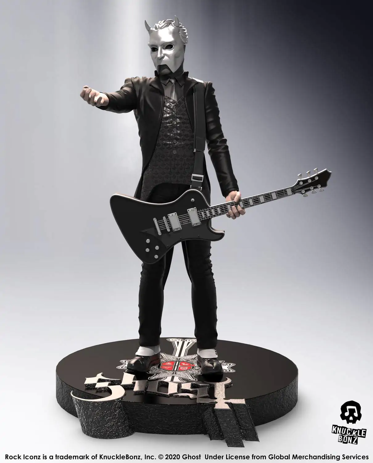 Statuie Ghost Rock Iconz Nameless Ghoul (Black Guitar) Limited Edition 22 cm poza produsului