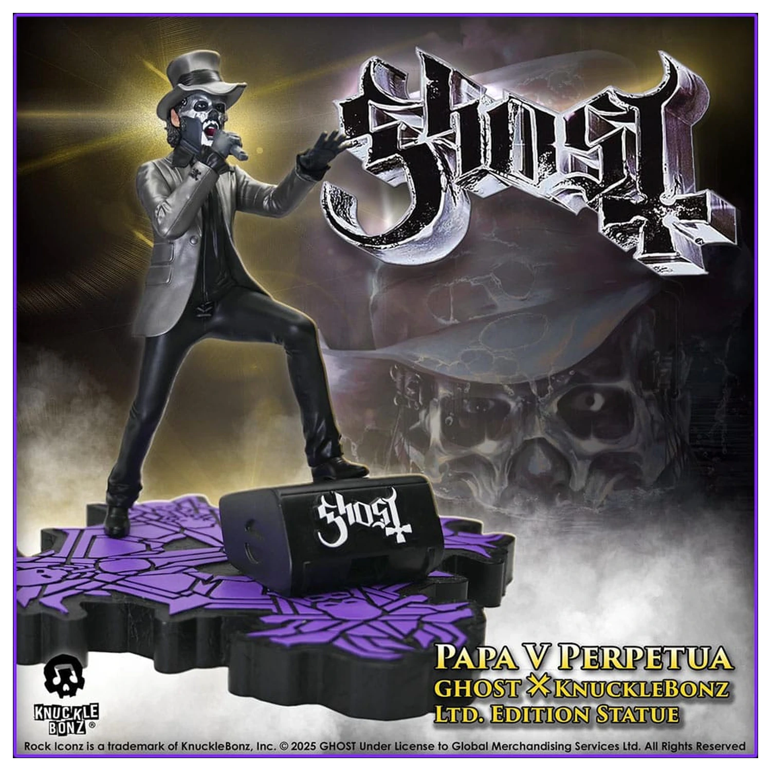 Ghost Rock Iconz Statuie Papa V Perpetua Top Hat 22 cm poza produsului