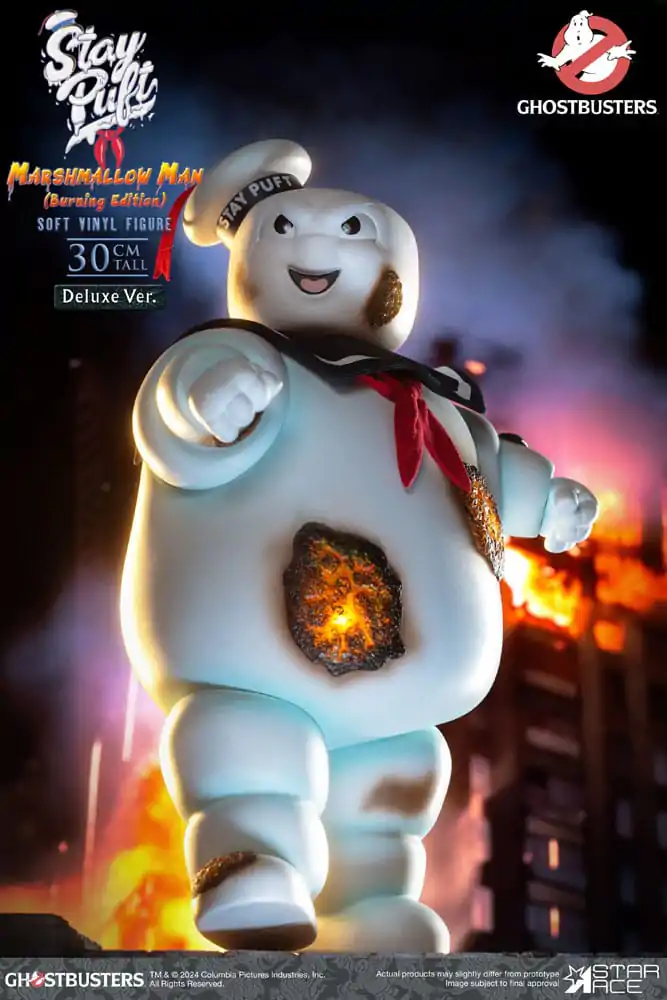 Statuie din vinil moale Ghostbusters Stay Puft Marshmallow Man Burnign Edition Deluxe Version 30 cm poza produsului