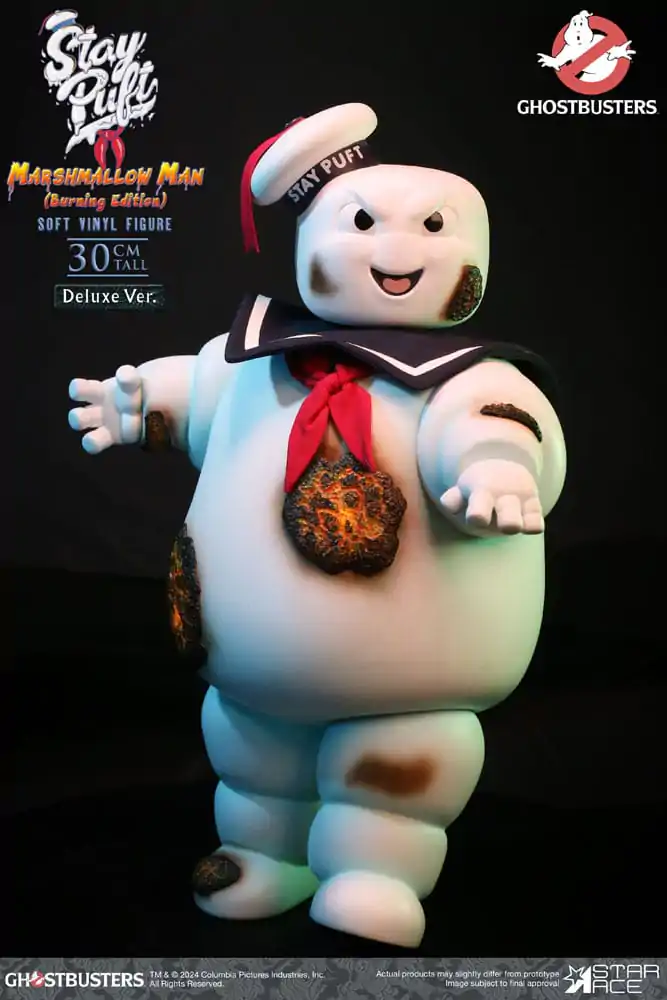 Statuie din vinil moale Ghostbusters Stay Puft Marshmallow Man Burnign Edition Deluxe Version 30 cm poza produsului