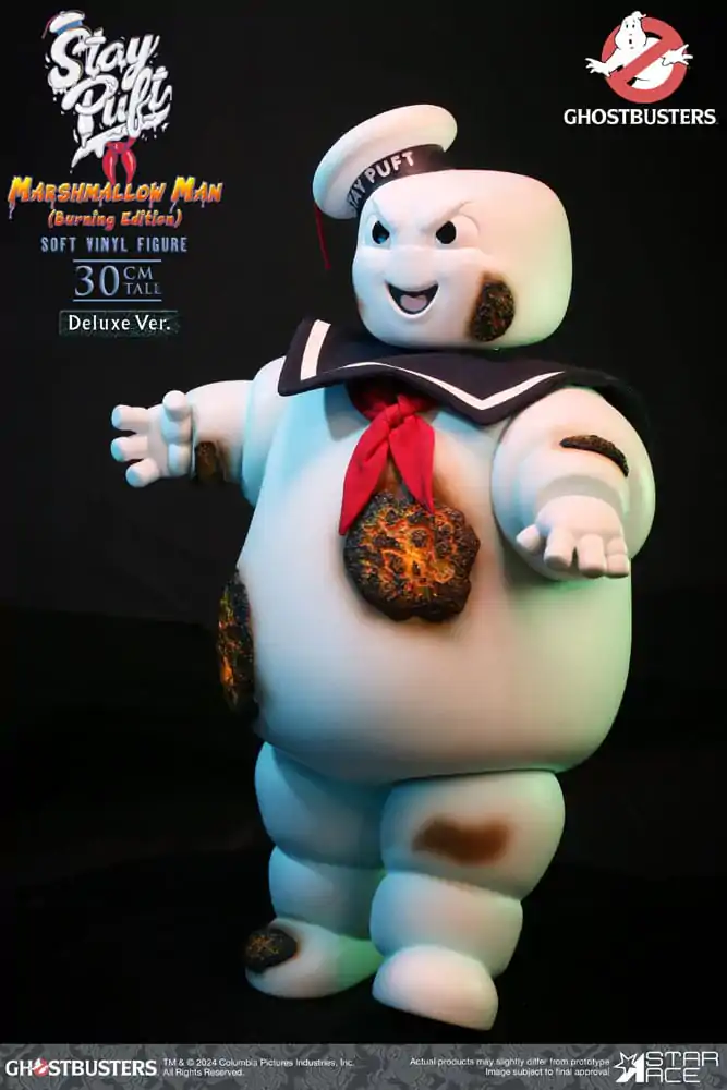 Statuie din vinil moale Ghostbusters Stay Puft Marshmallow Man Burnign Edition Deluxe Version 30 cm poza produsului