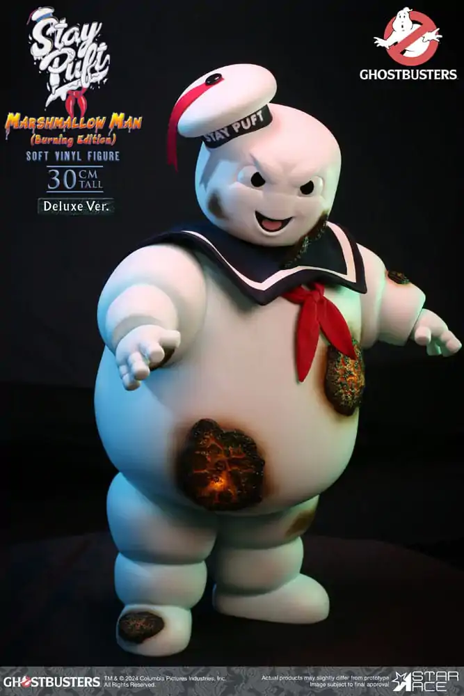 Statuie din vinil moale Ghostbusters Stay Puft Marshmallow Man Burnign Edition Deluxe Version 30 cm poza produsului