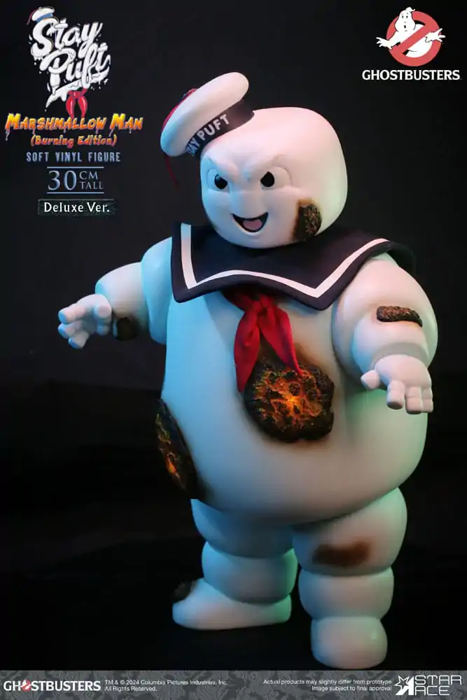 Statuie din vinil moale Ghostbusters Stay Puft Marshmallow Man Burnign Edition Deluxe Version 30 cm poza produsului