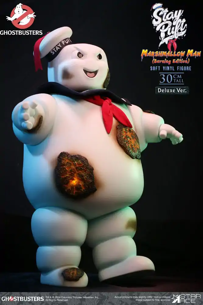 Statuie din vinil moale Ghostbusters Stay Puft Marshmallow Man Burnign Edition Deluxe Version 30 cm poza produsului