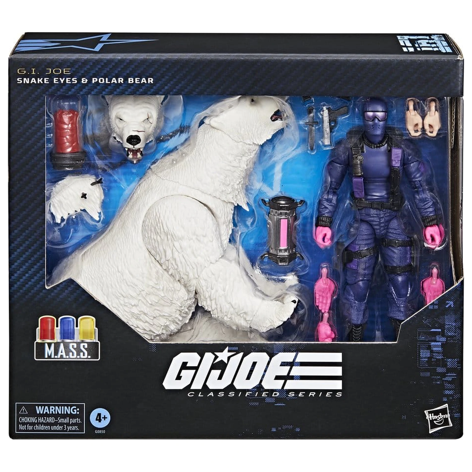 Figura de actiune GI Joe Classified Series Snake Eyes cu Polar Bear 15 cm poza produsului