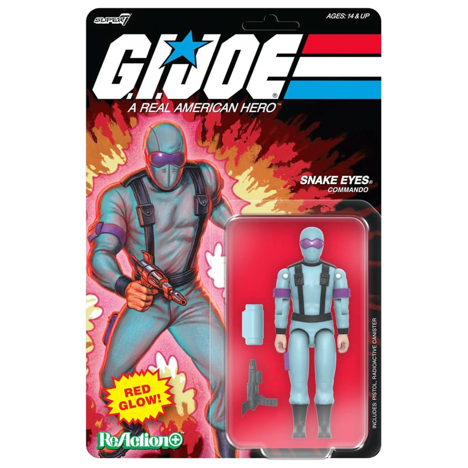 GI Joe ReAction+ Action Figure Wave 06 Snake Eyes (Red Glow, Crystal Poison) 10 cm poza produsului