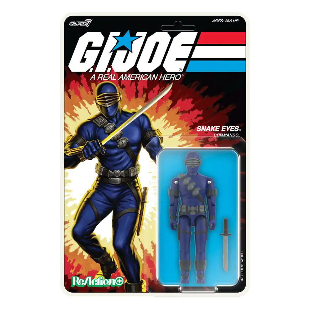 Figurină de acțiune GI Joe ReAction+ Wave 3 Snake Eyes (Cartoon) 10 cm poza produsului