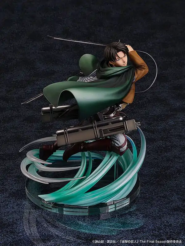 Statuie PVC Attack on Titan 1/6 Cel mai puternic soldat al umanității Levi 23 cm poza produsului