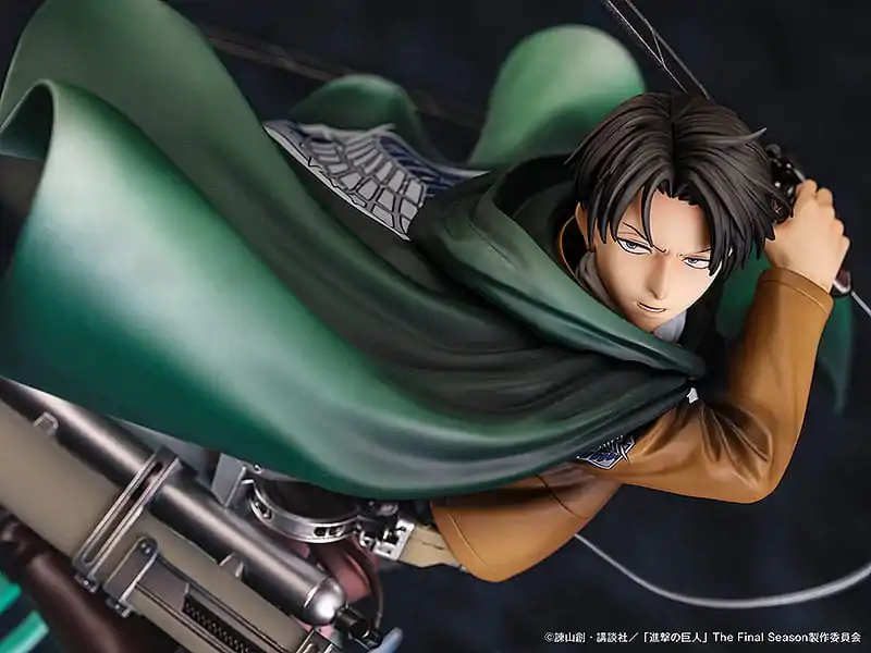 Statuie PVC Attack on Titan 1/6 Cel mai puternic soldat al umanității Levi 23 cm poza produsului