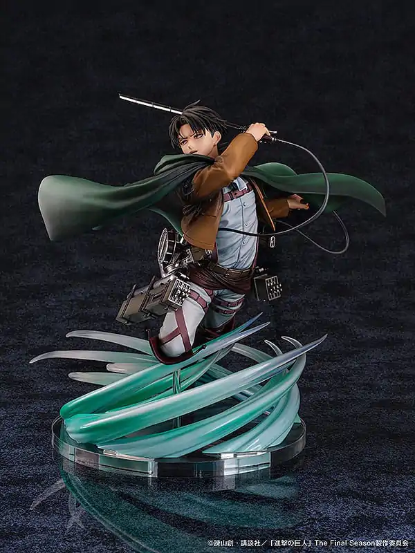 Statuie PVC Attack on Titan 1/6 Cel mai puternic soldat al umanității Levi 23 cm poza produsului