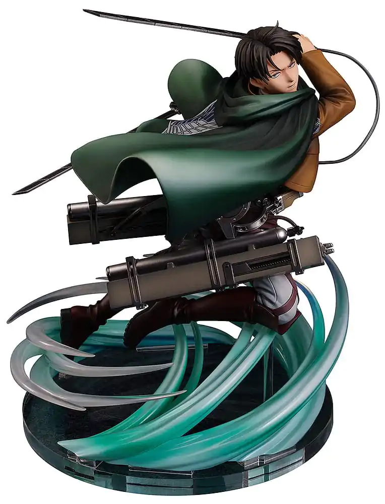 Statuie PVC Attack on Titan 1/6 Cel mai puternic soldat al umanității Levi 23 cm poza produsului