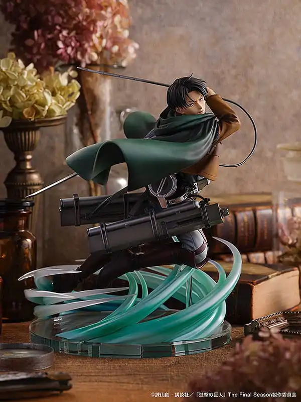 Statuie PVC Attack on Titan 1/6 Cel mai puternic soldat al umanității Levi 23 cm poza produsului