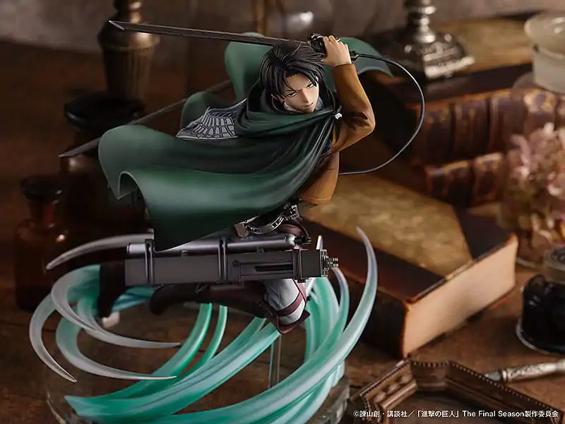 Statuie PVC Attack on Titan 1/6 Cel mai puternic soldat al umanității Levi 23 cm poza produsului