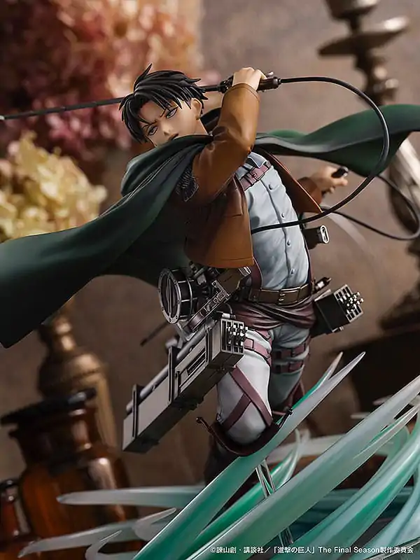 Statuie PVC Attack on Titan 1/6 Cel mai puternic soldat al umanității Levi 23 cm poza produsului