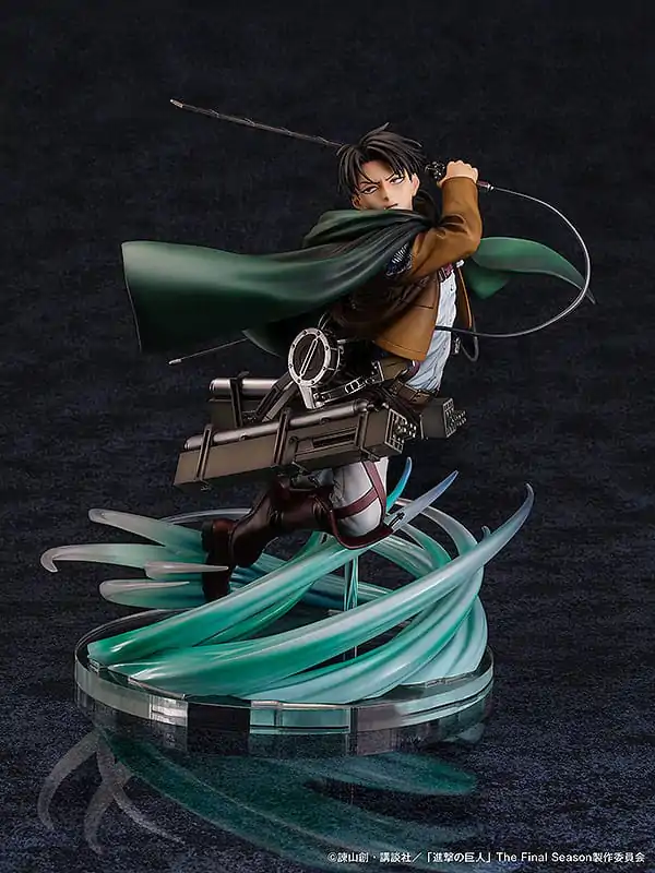 Statuie PVC Attack on Titan 1/6 Cel mai puternic soldat al umanității Levi 23 cm poza produsului