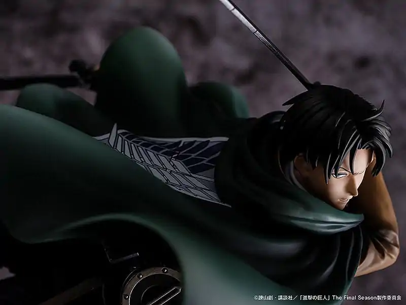 Statuie PVC Attack on Titan 1/6 Cel mai puternic soldat al umanității Levi 23 cm poza produsului