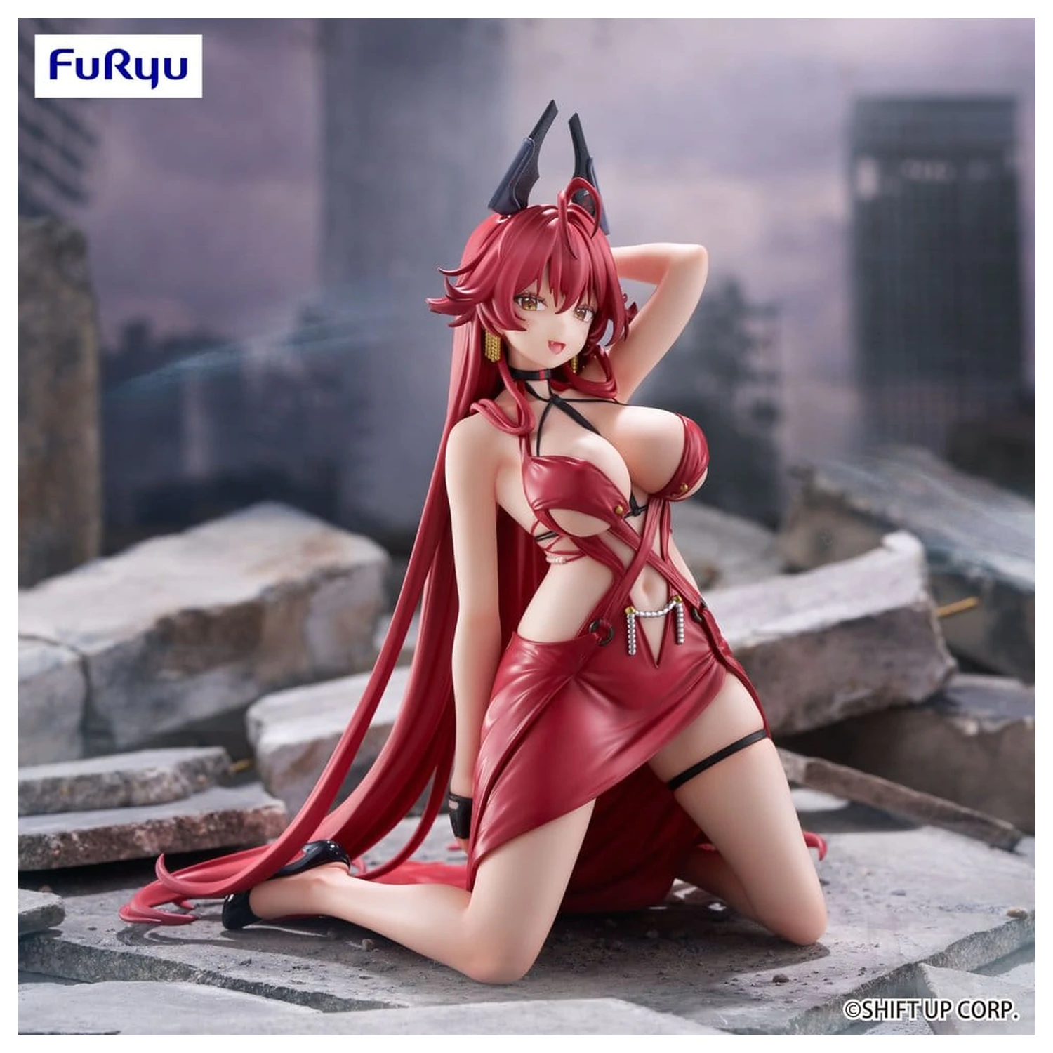 Goddess of Victory: Nikke Noodle Stopper Figurina din PVC Red Hood: Nonsense Red 14 cm poza produsului