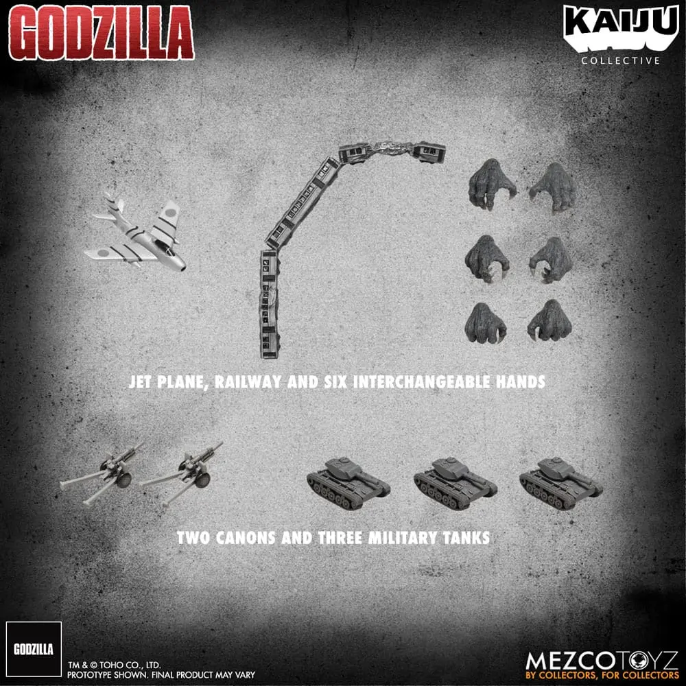 Godzilla (1954) Kaiju Collective Figurina Acțiune Godzilla - Black & White Edition 20 cm poza produsului