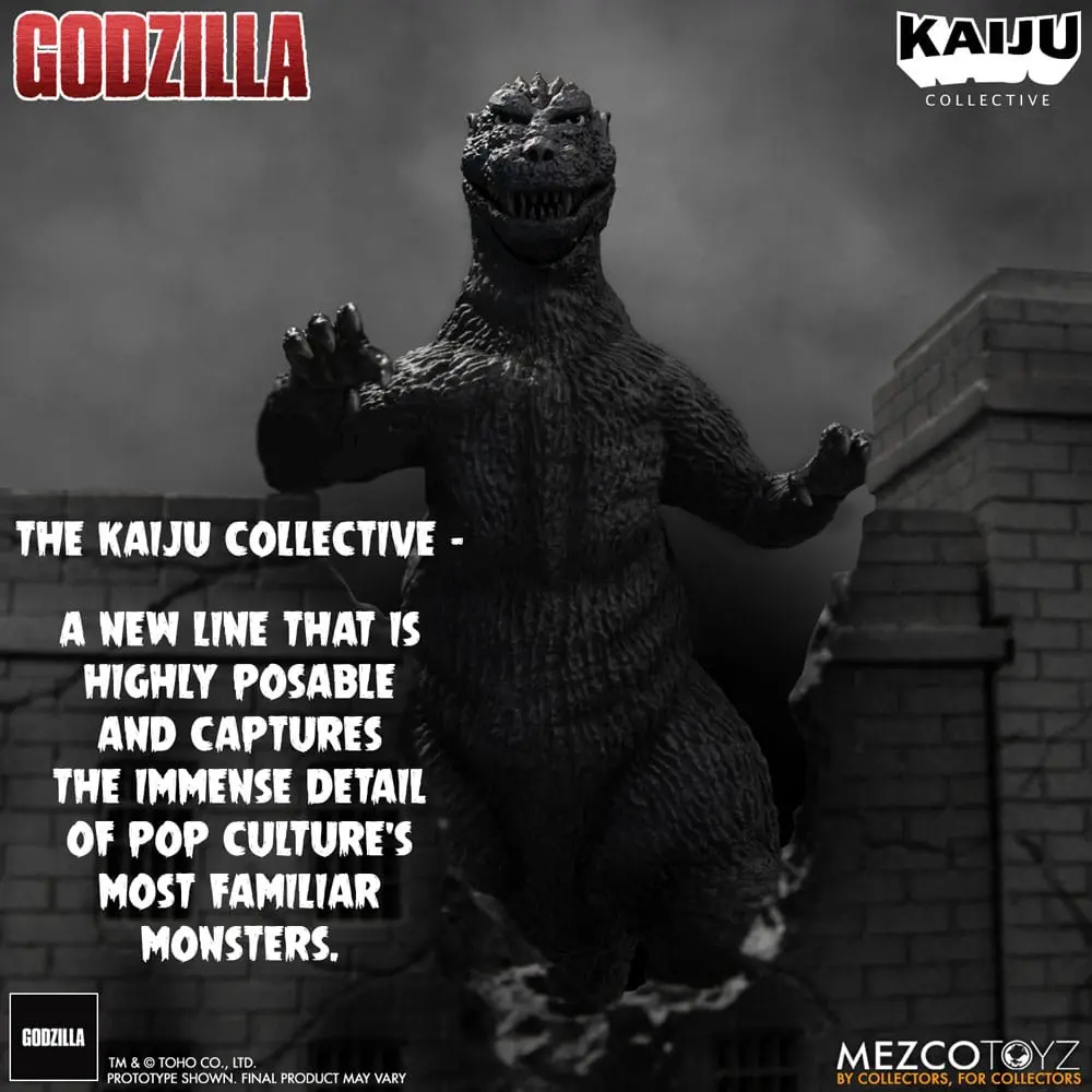 Godzilla (1954) Kaiju Collective Figurina Acțiune Godzilla - Black & White Edition 20 cm poza produsului