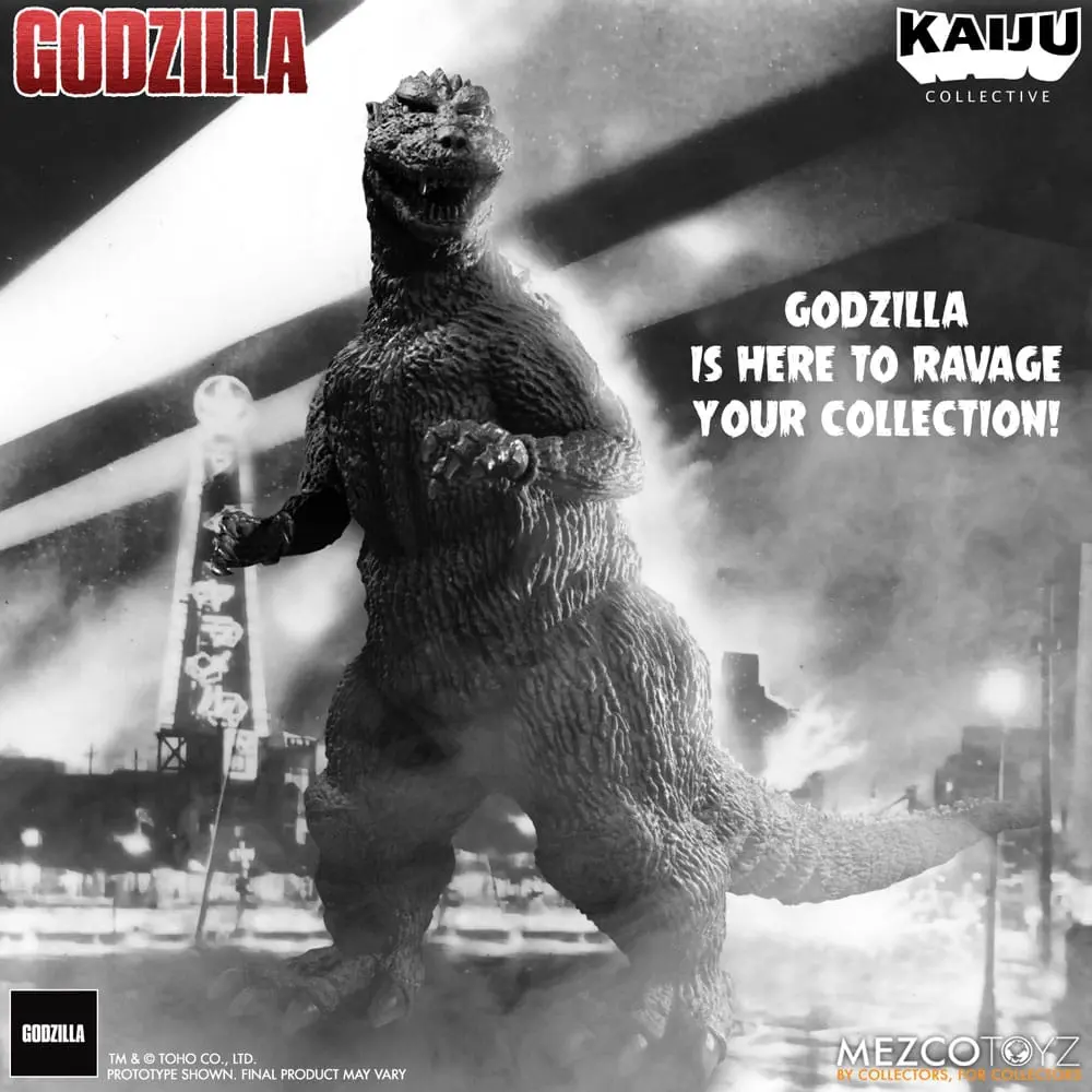 Godzilla (1954) Kaiju Collective Figurina Acțiune Godzilla - Black & White Edition 20 cm poza produsului