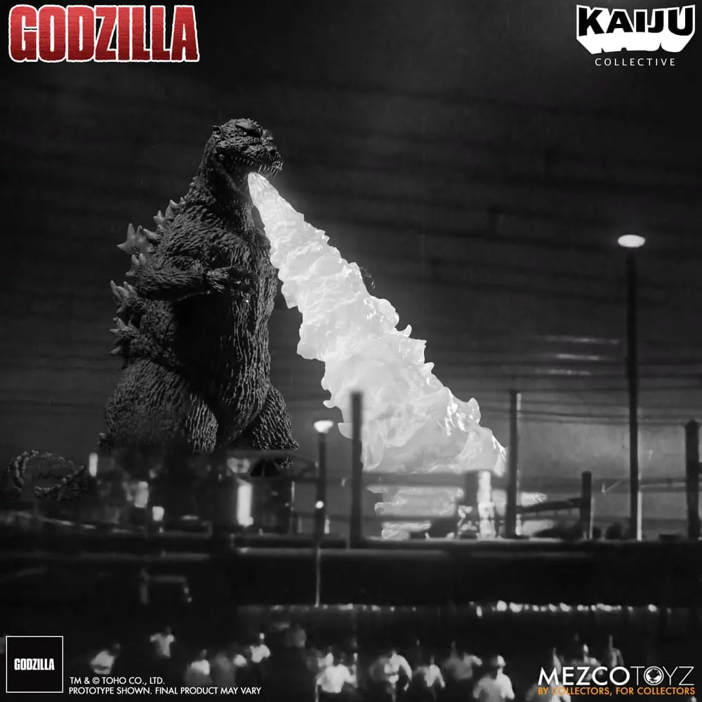 Godzilla (1954) Kaiju Collective Figurina Acțiune Godzilla - Black & White Edition 20 cm poza produsului