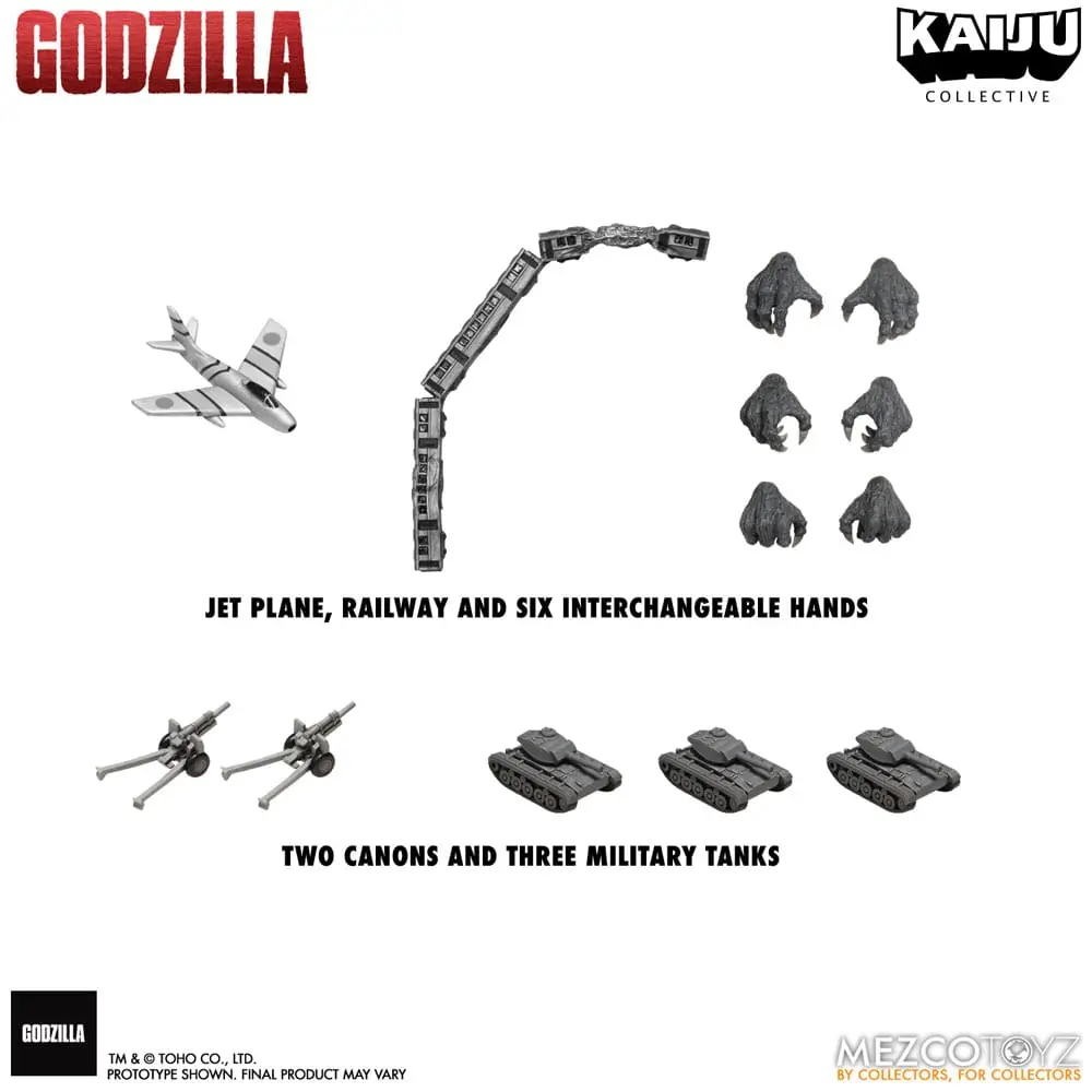 Godzilla (1954) Kaiju Collective Figurina Acțiune Godzilla - Black & White Edition 20 cm poza produsului