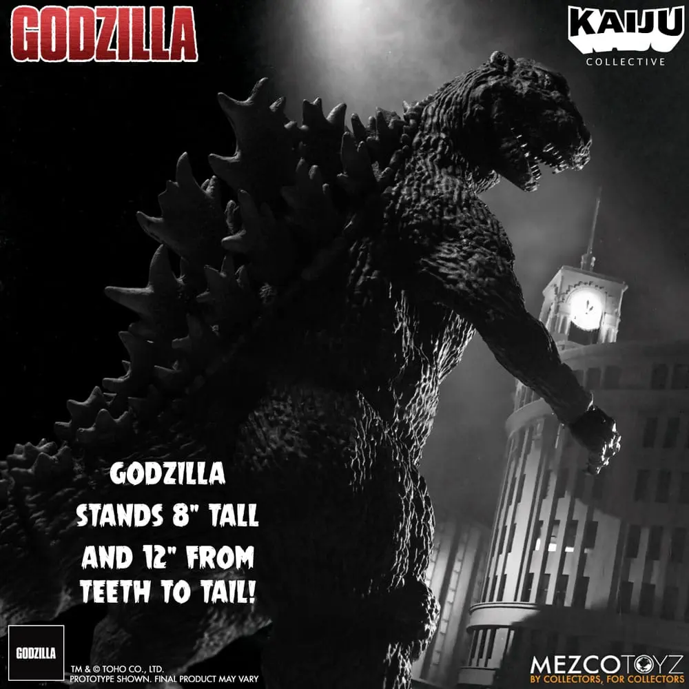 Godzilla (1954) Kaiju Collective Figurina Acțiune Godzilla - Black & White Edition 20 cm poza produsului