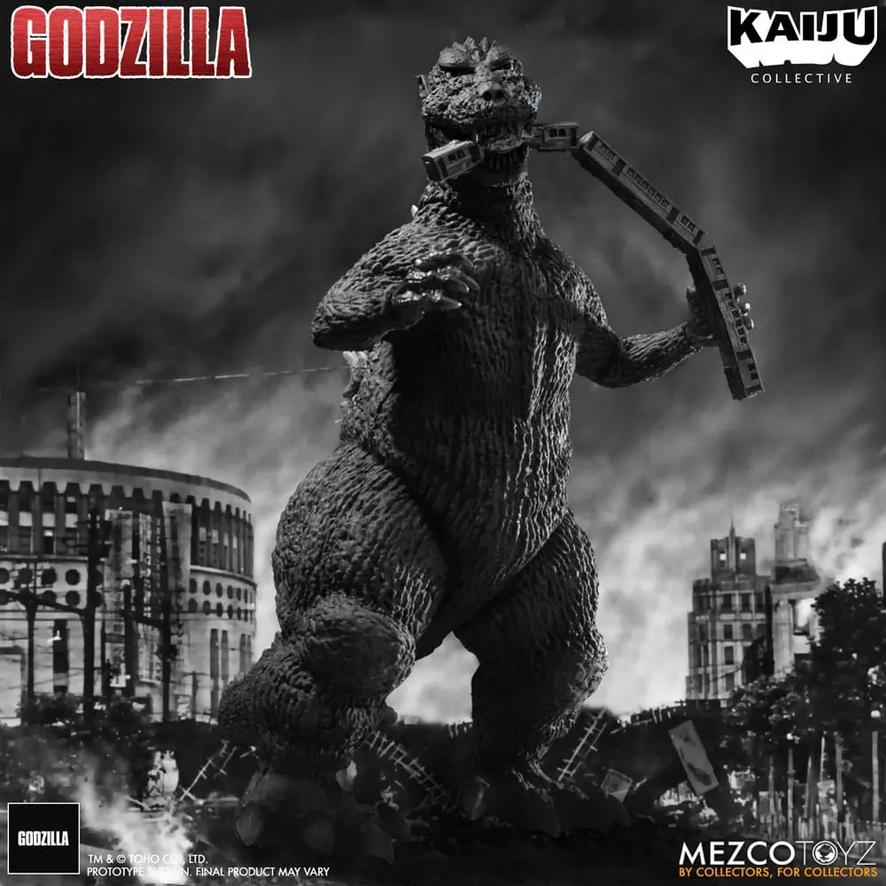 Godzilla (1954) Kaiju Collective Figurina Acțiune Godzilla - Black & White Edition 20 cm poza produsului