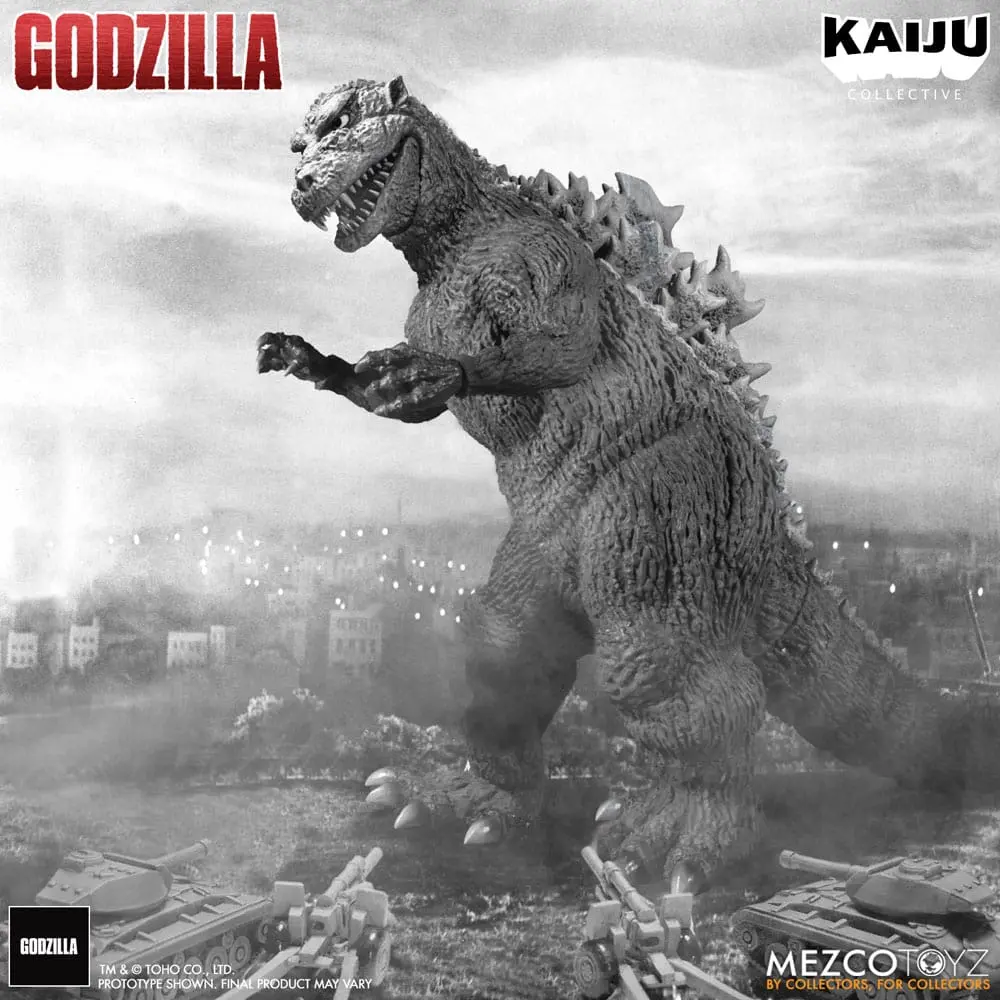 Godzilla (1954) Kaiju Collective Figurina Acțiune Godzilla - Black & White Edition 20 cm poza produsului