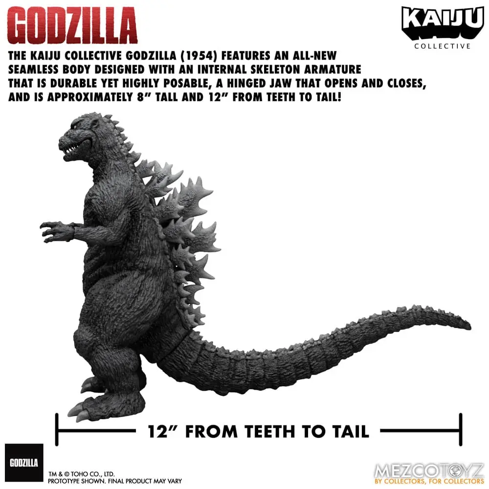 Godzilla (1954) Kaiju Collective Figurina Acțiune Godzilla - Black & White Edition 20 cm poza produsului