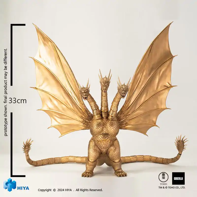 Figurină de acțiune de bază Exquisite Godzilla vs King Ghidorah King Ghidorah 25 cm poza produsului