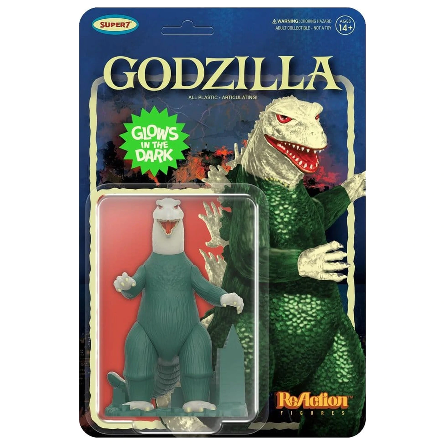 Godzilla Toho ReAction Figurina Godzilla Model Kit (Glow) 10 cm poza produsului