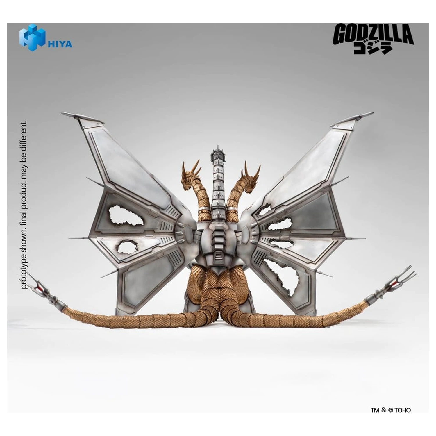 Godzilla vs. King Ghidorah Exquisite Basic Figurina de actiune Battle Damaged Mecha King Ghidorah 33 cm poza produsului