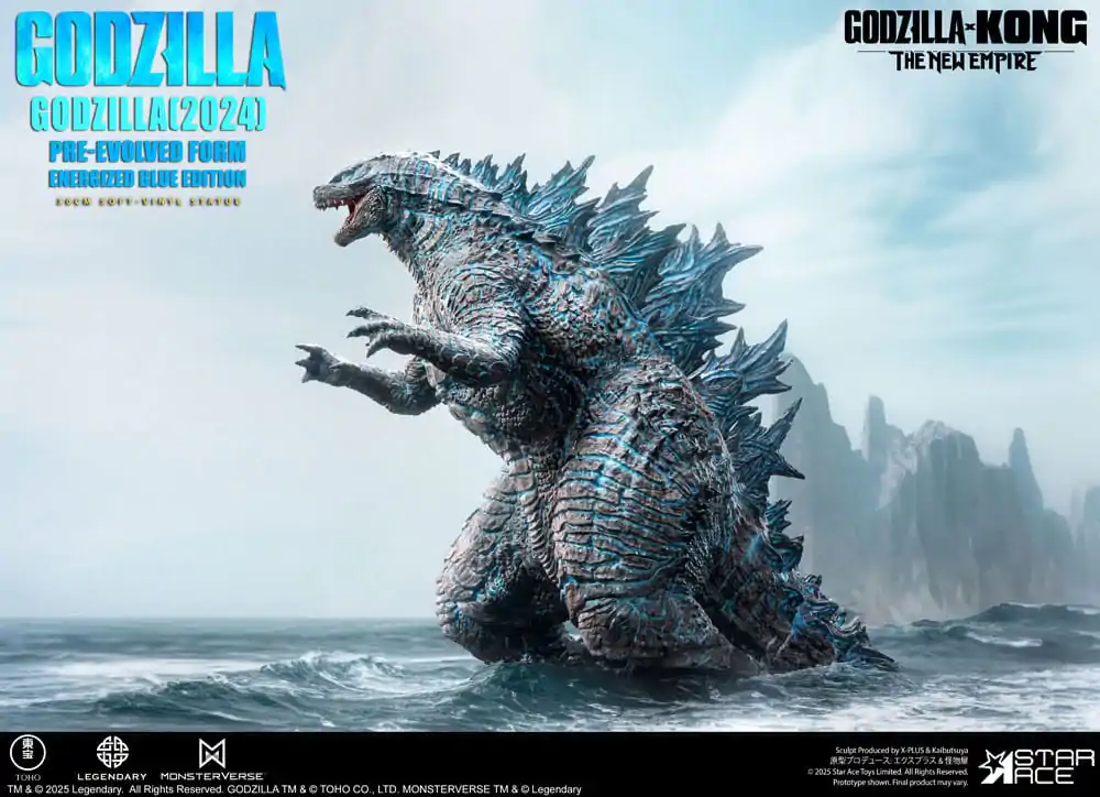 Godzilla vs. Kong: The New Empire Statuie din vinil moale Godzilla (2024) Evolved Blue Edition 28 cm poza produsului