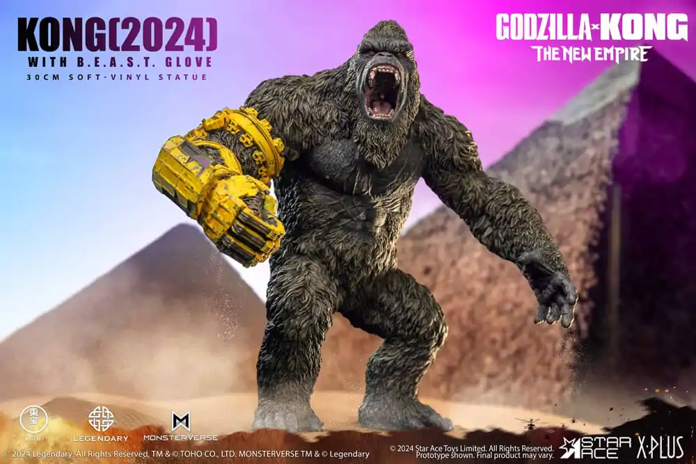 Godzilla vs. Kong: The New Empire Statuie Soft Vinyl Kong cu B.E.A.S.T. Glove 30 cm poza produsului