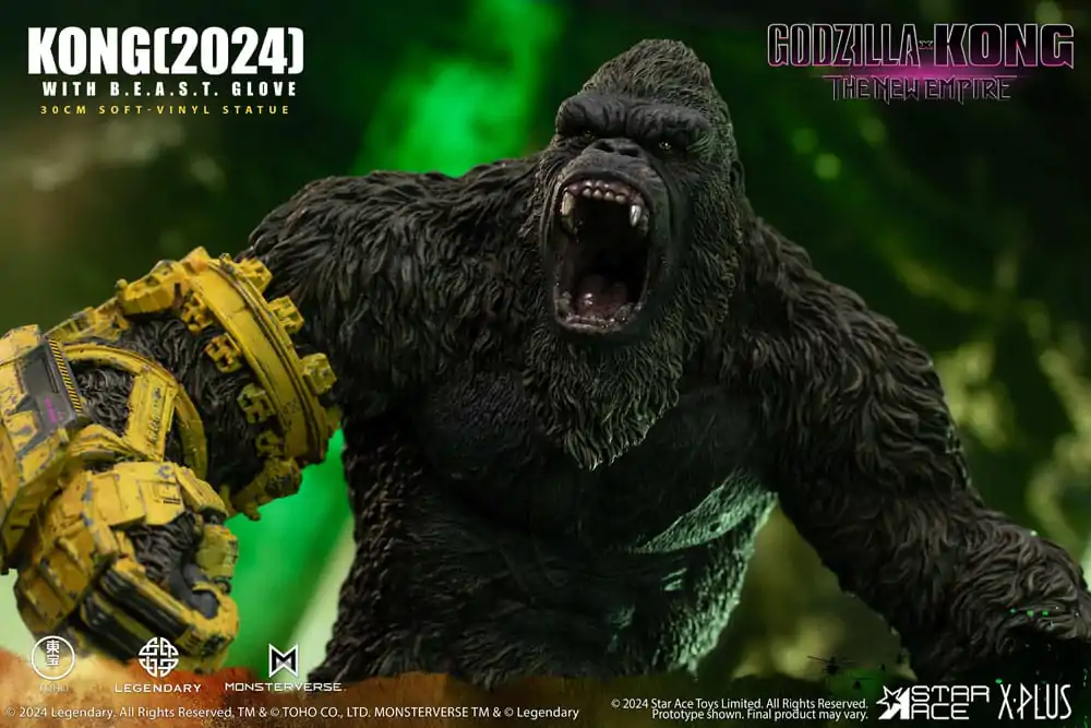 Godzilla vs. Kong: The New Empire Statuie Soft Vinyl Kong cu B.E.A.S.T. Glove 30 cm poza produsului