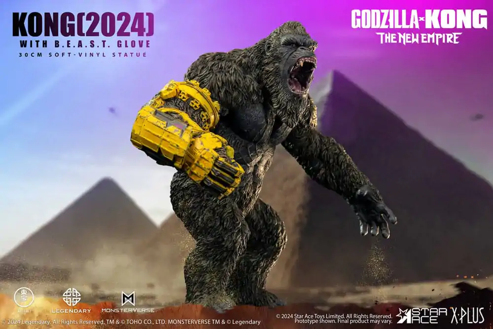 Godzilla vs. Kong: The New Empire Statuie Soft Vinyl Kong cu B.E.A.S.T. Glove 30 cm poza produsului