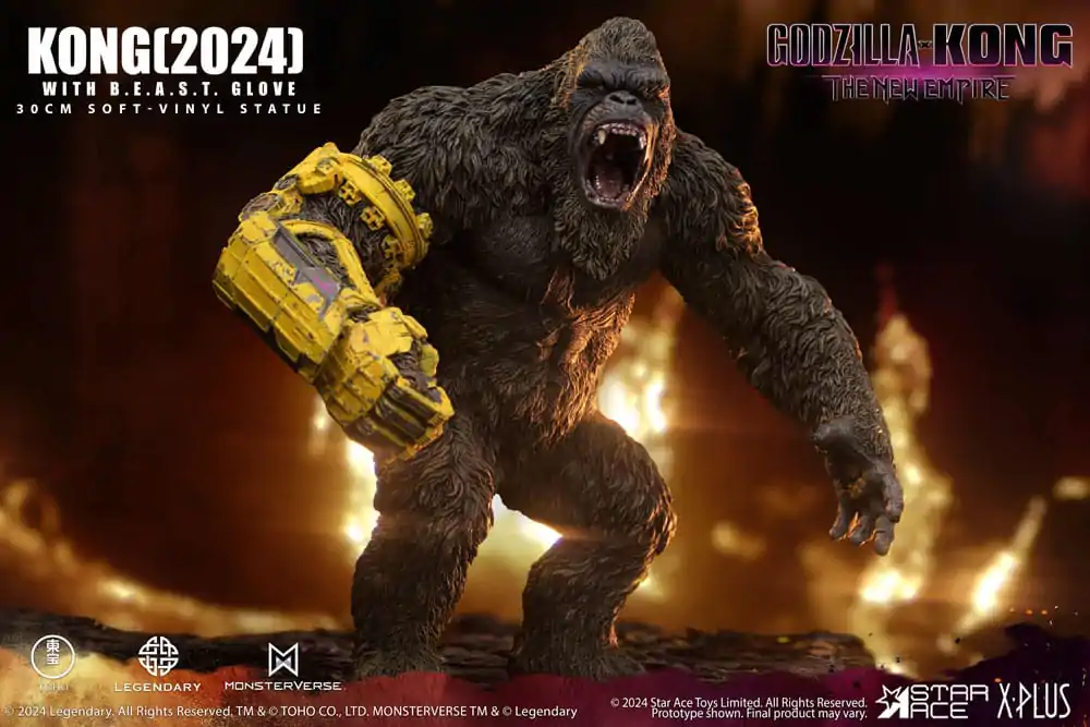 Godzilla vs. Kong: The New Empire Statuie Soft Vinyl Kong cu B.E.A.S.T. Glove 30 cm poza produsului
