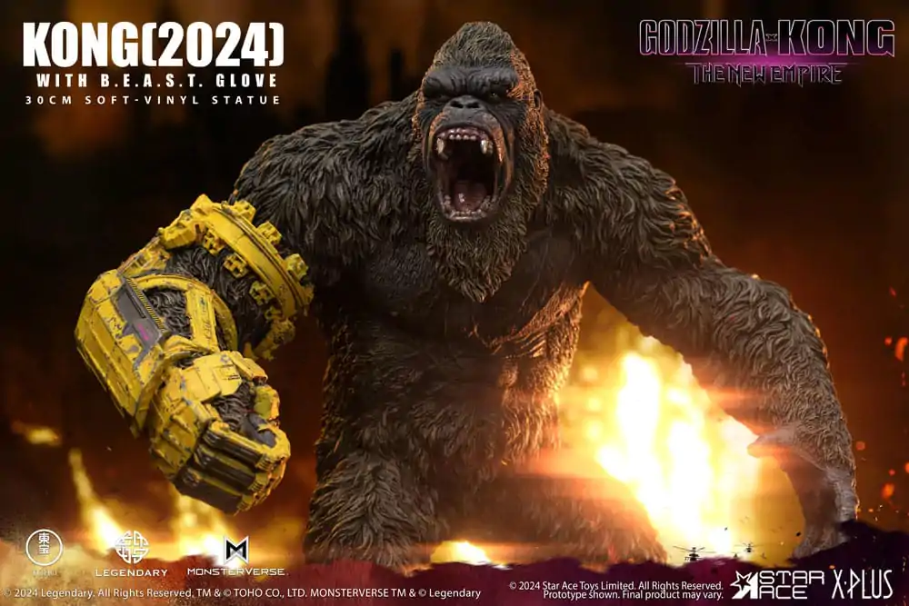 Godzilla vs. Kong: The New Empire Statuie Soft Vinyl Kong cu B.E.A.S.T. Glove 30 cm poza produsului