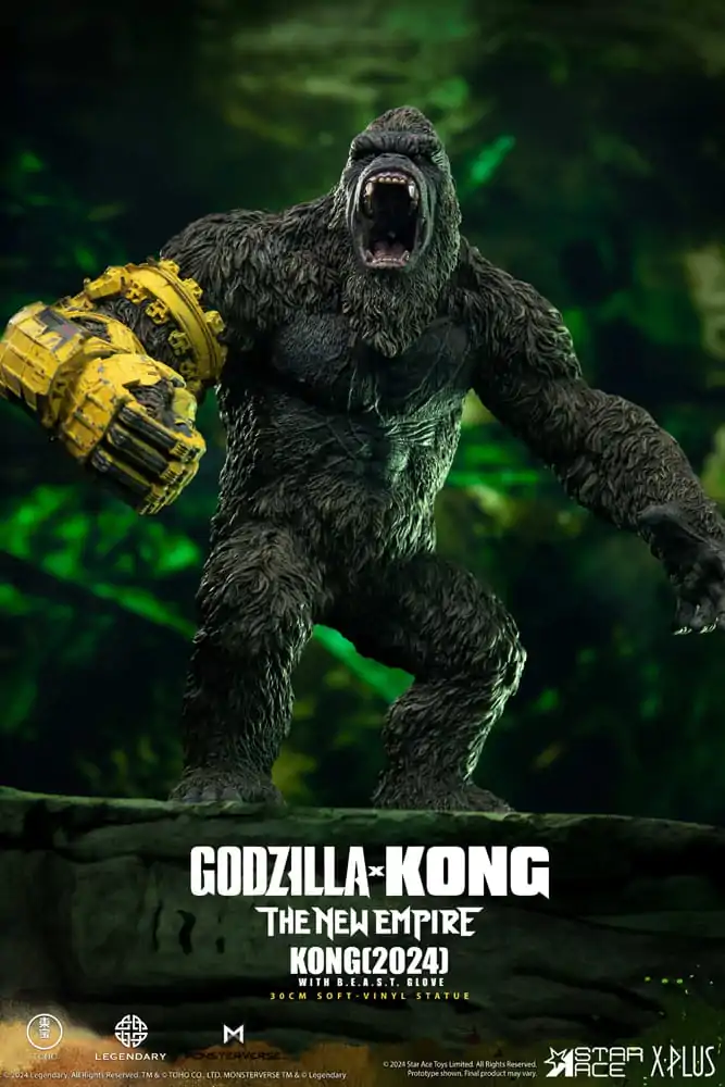 Godzilla vs. Kong: The New Empire Statuie Soft Vinyl Kong cu B.E.A.S.T. Glove 30 cm poza produsului