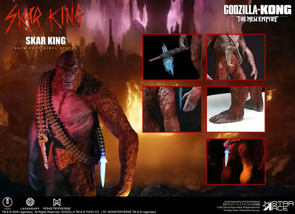 Godzilla vs. Kong: The New Empire Statuie moale de vinil Skar King Unleash the Titan 30 cm poza produsului