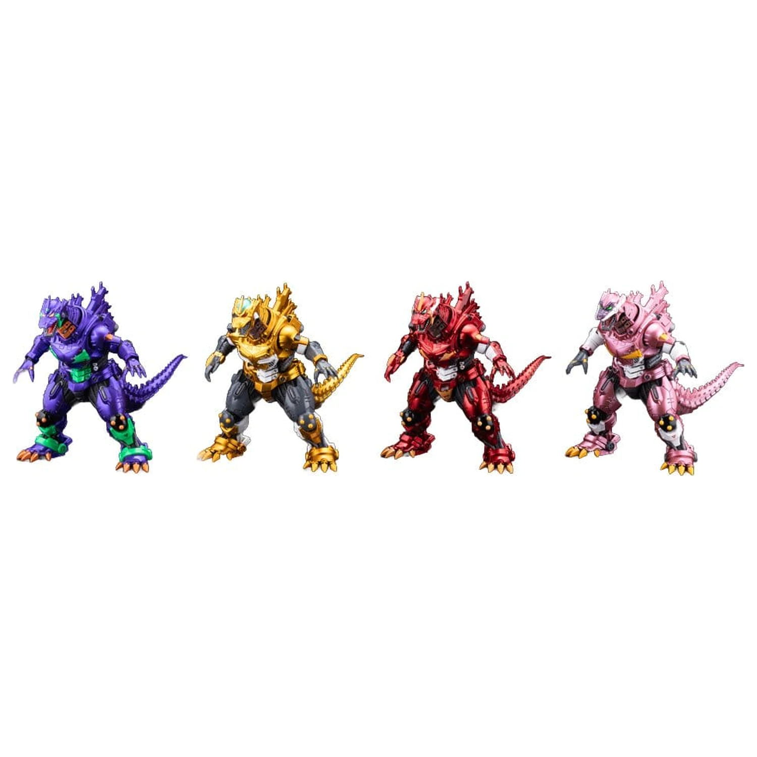 Godzilla x Evangelion Gekizou Series Statui pachet de 4 bucati Type-3 Kiryu Eva colour Ver. Metallic color Limited Ver. 9 cm poza produsului