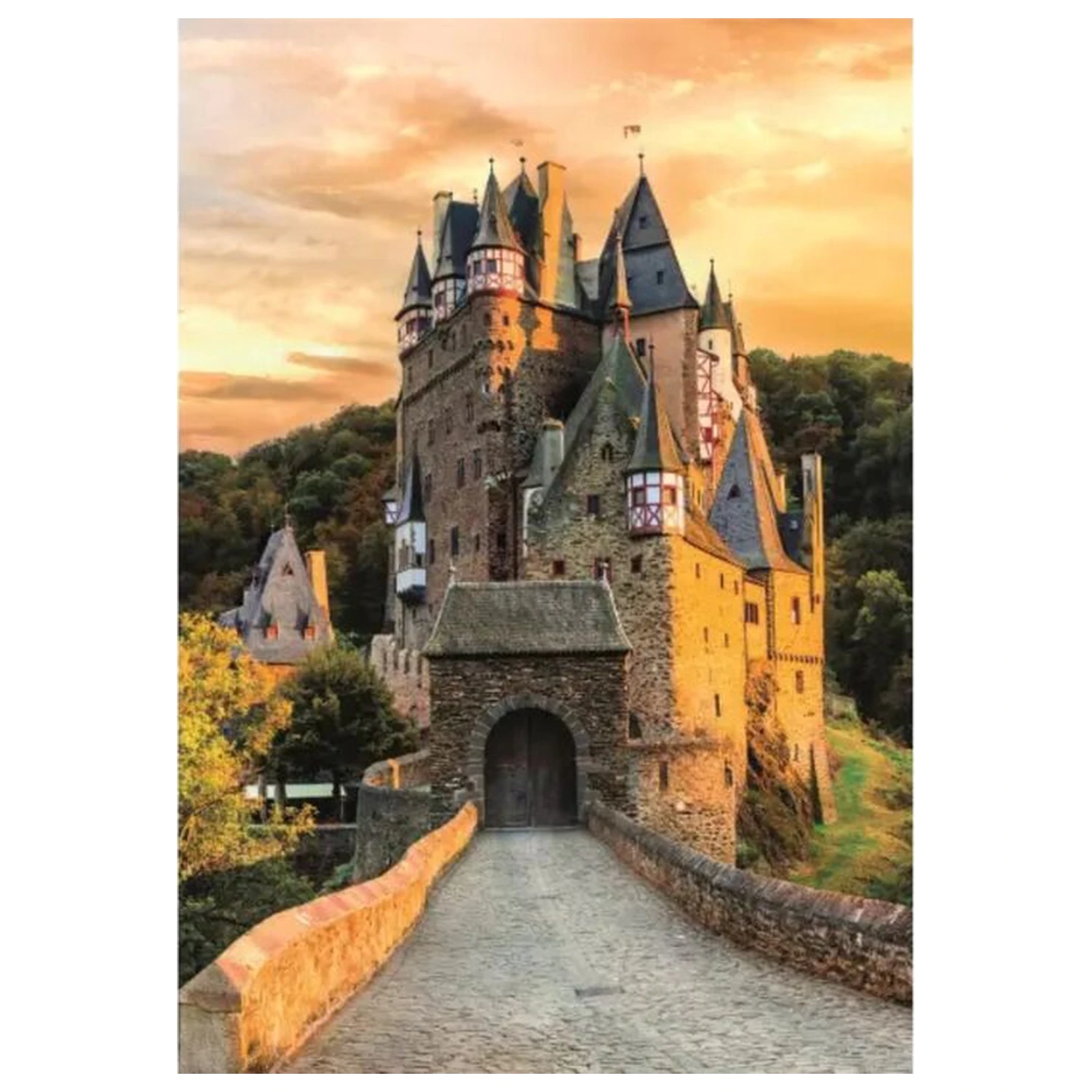 Golden Hour At Eltz Castle puzzle 1000 piese poza produsului