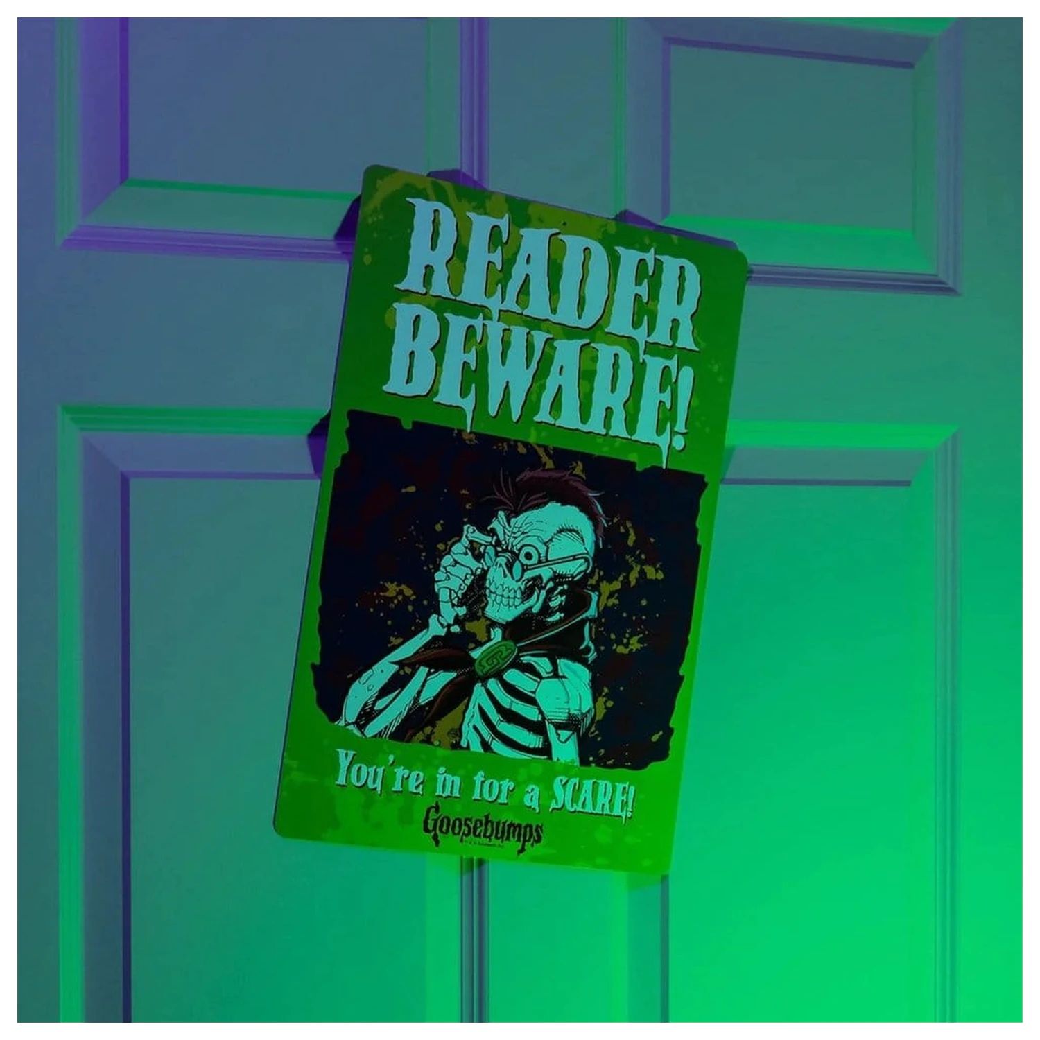 Goosebumps Metal Sign Reader Beware poza produsului