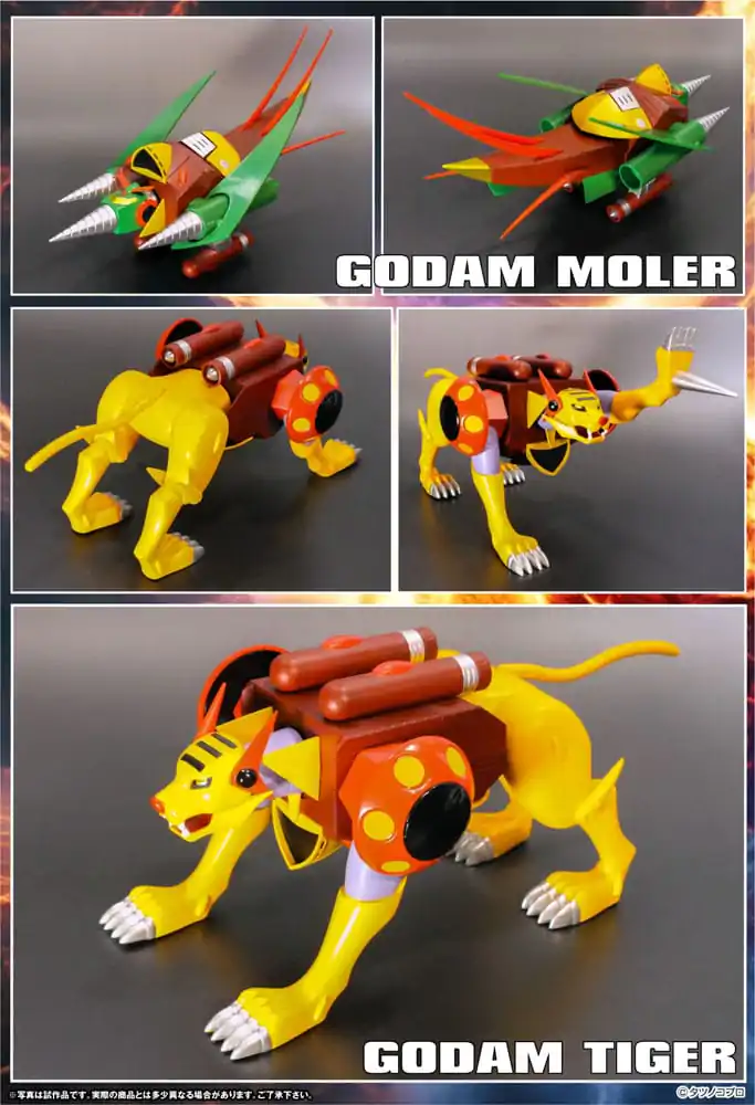 Figurină de acțiune Gowappa 5 Godam Dynamite Action Kai Gordam Full Blast Off Set 17 cm poza produsului