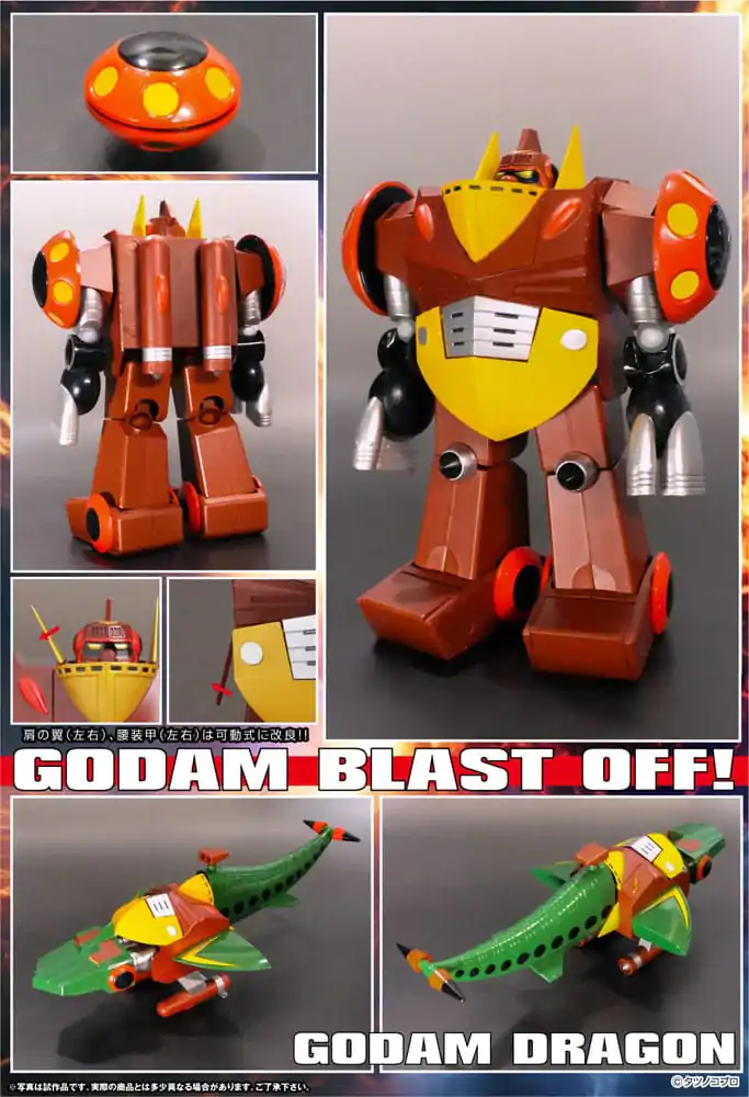 Figurină de acțiune Gowappa 5 Godam Dynamite Action Kai Gordam Full Blast Off Set 17 cm poza produsului